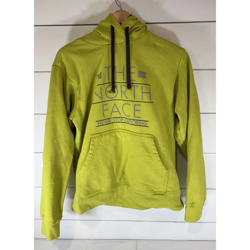 The North Face Hoodie 1968 Never Stop Exploring Mens M‎ Medium Lime Green